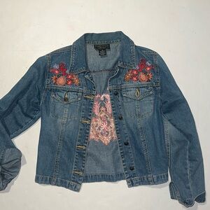 Embroidered Jean Jacket by Card Anderson